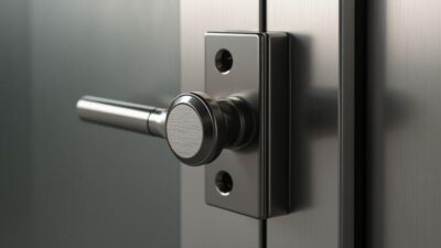 trava de segurança para porta de alumínio