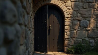 Trava de segurança para porta de madeira
